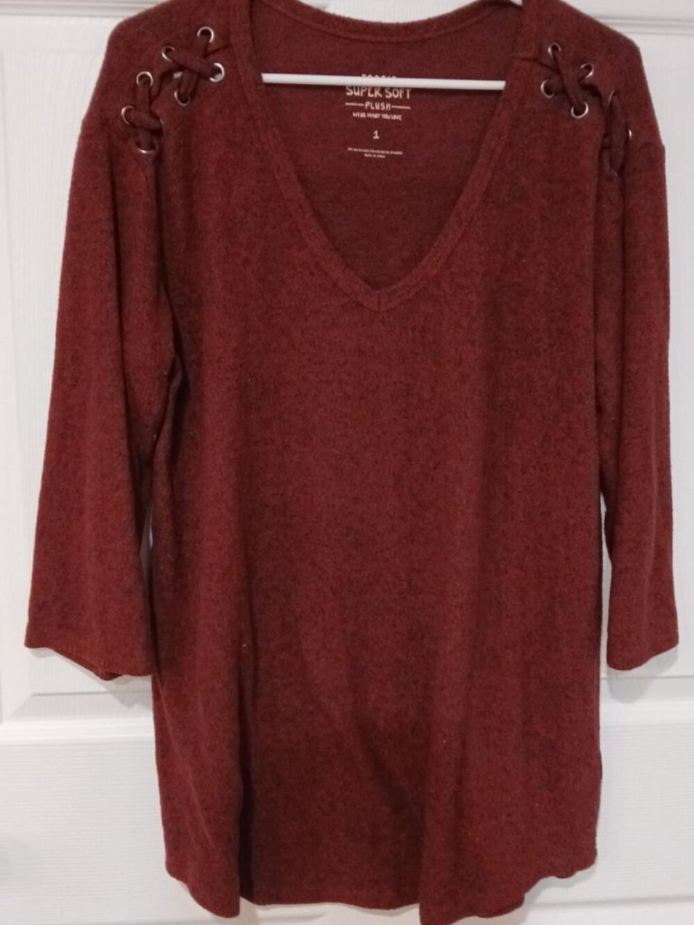 TORRID Super Soft Plush Sweater, Shoulder Lace-Up Grommets, Women's Plus 1 NWOT